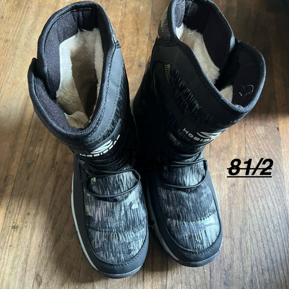 Stylish Black and Gray Winter Boots